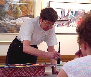Pat Deadman demonstrating at a workshop